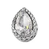 DIY BEADS Radiant Teardrop Charm Clear CZ Smycken Passar Original Charms 925 Silver Armband Pärlor för Smycken Making Q0531