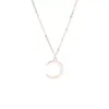 Mode zoete maan zilveren kettingen sieraden crescent sleutelbeen ketting hanger ketting