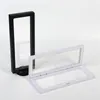 PET MEMBRANE Floating Clear Arylic Smycken Ring Pendant Display Stativ Hållare Förpackning Box Protect Fall Ingen bas