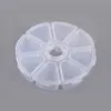 Mini 8 Grids Compartiment Box Nieuwe DIY Nail Art Rhinestone Plastic Box Ronde Opbergkoffer Duidelijke Organisator Sieraden Bead Make-up Box 686 K2