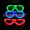 4 couleurs mode volets forme LED lunettes clignotantes illuminent les jouets pour enfants fournitures de fête de noël décoration rougeoyante