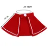 Pet Christmas Costume Outfit Set Chien Vêtements Chiot Chaton Santa Hat Écharpe Cape Cat Party Cosplay Fournitures Rouge