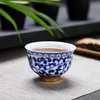 Jingdezhen – petite tasse avec soucoupe, bol en porcelaine bleu et blanc, tasse en céramique, tasse à café, bière, vin