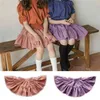 girls all-match lace puffy skirt female treasure pleated purple kids s for 210702
