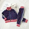 Kids Clothing Sets Boys Girls Tracksuits Suit Letters Print 2pcs Designer Jacket Pant Suits Chidlren Casual Sport Clothes 90-140 2 Styles