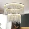 Chandeliers Simple Chandelier Interior Lighting Modern Tassel Round Home Living Room Bedroom Dining Gloss Nordic