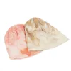 Gebro Zachte Katoen Geribbelde Beanie Hoeden voor Pasgeboren Baby Meisjes Jongens Skullies Tie Dye Hoeden Voor Peuter Kinderen Baby's New Born Geschenken Y21111