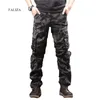 Camuflagem Men's Cargo Calças Homens Casual Camo Multi Bolsos Militares Calças Táticas Hip Hop Jogadores Streetwear Pantalon Homme 210714