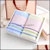 Towel Textiles Home Gardentowel 100% Coton Coffret Cadeau 2 Pack Pure Face Wash Set Adt Enfants Anniversaire Mariage Main Drop Delivery 2021 Hr