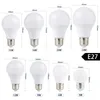 LED E14 / E27 LED 램프 AC 220V 230V 240V 3W 6W 9W 12W 15W 18W 20W Lampada LED 스포트 라이트 테이블 램프 램프 빛