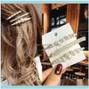 Kafa Bantları Mücevherce Birleştirilmiş İnci Barrettes Boncuk Geometrik Kadın Klipler Kavramalar Aesneler Kız Mücevher Moda Saç Pimleri Damla Teslimat 2021 HA