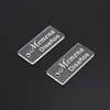 50x Personalized Engraved Acrylic Mirror Tags Clothing Tags Sew On Acrylic Labels, Custom Design Size For Box Labels Decorations 211018