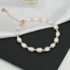 Link, Chain Fashion Jewelry Warm Beads Bracelet Single One Layer Style Natural Freshwater Pearls For Girl Gifts