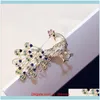 Pins, Brooches Jewelryfashion Luxury Peacock Handmade Inlaid Zircon Fashion Girl Clothes Aessories Pin Exquisite Temperament Female Brooch G