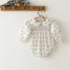 born Baby Girls Romper Dress Fashion White Floral Clothes Cotton Spring Summer Toddler Jumpsuit Outfits Clothing 210816