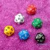 D20 Dice Twenty Sided Die RPG DD Six Opaque Colors Multi Resin Polyhedral For Sides Dice Pop for Game Gaming whole3951324