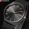 Curren Marke Luxus Herren Quarzuhr Männer Wasserdicht Ultra Dünne Analog Uhr Männlichen Mode Sport Uhren Schwarz Relogio Masculino Q0524