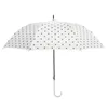 Polka Dot Uzun Kolu Düz Şemsiye Güneşlik Ve Yağmur Çift Kullanım Kızlar Basit Parasol Yarı-Otomatik Kadınlar 210721
