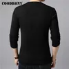 Coodrony Brand Sweater Män Klassisk Casual O-Neck Pull Homme Vinter Tjock Varm Knitwear Pullover Pure Color Jersey Male C1004 210918