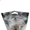 Multi Sizes 100pcs/lot Plastic Clear Front Package Bag Matte Green Aluminum Foil Mylar Flat Zip Lock W/ Hang Holehigh qty