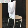 50PCS White Spandex With Valance Lycra Chiavari Chair Back Cover