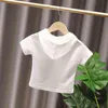 Vidmid Children's T-shirt Hooded Printed Children's Baby Girl Top Short Sleeve T-shirt Barnens bomull Vit T-shirt P112 G1224