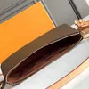 7A jakość Oryginalna skórzana torba MON0GRAM damska męska torebka crossbody luksusowy projektant M40712 portfel na zakupy kieszenie na karty torebka torby na ramię oryginalny pojedynczy bezpłatny