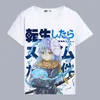 Anime, die ich als ein Slime T-Shirt inkarniert habe T-Shirt Rimuru Tempest T-Shirt Rimuru Tempest Cosplay Shirt der echte Teufel-Top-T-Shirt G0113