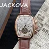 Orologio da uomo di lusso in pelle di forma ovale 2813 Movimento automatico Orologio da uomo a carica automatica Orologi meccanici Sport di moda Famosi orologi da polso di design