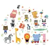 Adesivi murali Animali dei cartoni animati Alfabeti della scuola materna Bambini che imparano Istruzione Decalcomanie Decorazione della stanza dei bambini Regalo d'arte