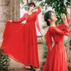 YOSIMI Summer Red Chiffon Long Women Dress Elegant Fit and Flare Ankle-Length Lacing Sleeve Hooded Maxi Dresses 210604