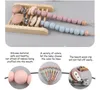 INS baby Safty 나무 실리콘 노리개 Teethers Circle Beads 공 디자인 건강 관리 Teething Pacifier Anti-drop Chain 유아 0-3Months에 적합