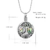 Pendant Necklaces Tree Of Life Cremation Jewelry For Ashes Abalone Shell Round Memorial Urn Necklace Stainless Steel Custom Keepsake