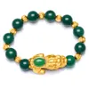 PIXIU Rosso Nero Verde Perline di ossidiana Bracciale Feng Shui Buona ricchezza Fortuna Bracciale unisex Pulsera Hombre Perline per la creazione di gioielli9468653