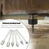 Профессиональные наборы инструментов для рук 20 шт. Diamond Flating Head Head Dremel Rotary Burs Набор Аксессуары Сверла Бурр Биты 3 * 6 мм