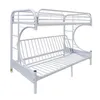 ABD stok yatak odası mobilya ranza (ikiz / tam / futon) beyaz 02091WH A15225V