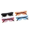 Sunglasses Fashion Cat Eye Women Men Semi-Rimless Sun Glasses Designer Gradient UV400 Lens Leopard Frame