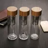 Travel Drinkware Portable Double Wall Glass Tea Infuser Glass Tumbler Stainless Steel Filters The Tea Filter 210914