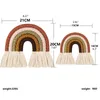 5 Layers Nordic Macrame Rainbow Wall Decoration for Bedroom Nursery Baby Kids Rooms Tapestry Rope Woven Tassel Wall Hanging C01