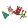 Outros suprimentos festivos de festas resina árvore de natal Papai Noel veado bolo topper ano decoração diy cozimento 2022 xmas sobremesa cupcake