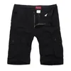 Plus w rozmiarze 2946 Leisure Mens Summer Shorts Bawełna Wysokiej jakości męskie czarne krótkie spodnie Bermuda Krótkie spodnie z kieszeniami T200512