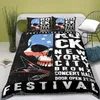 Sängkläder uppsättning för tjejer pojkar gitarr tryckt duvet täcker musikaliska mönster täcker coverpillowcases hem juego de cama