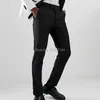 Costumes pour hommes Blazers Noir Hommes Costume Pantalon avec bande latérale Une pièce Slim Fit Homme Pantalon Vêtements de mode 2022 pour mariage 251N