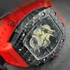 2021 New Quartz Watch Men Casual Sport Wristwatch Man039s RESPOSTA O CASO DE MEDIDOR DE SOLDA DE CARBONA CRONOGRATO SILICONE BRAND4681026