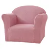 Mini Size Sofa Cover 1 Seat Soft Armchair Couch Solid Color Elastic Stretch Settee Slipcover for Children Chair 220302