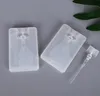 20ml Plastic Card Shape Pocket Size Flat Spray Fles voor Parfum Dames Cosmetische Disposable Atomizer Cap Pot