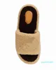Pantofole da donna classiche con tacco a zeppa, in lana di agnello di qualità moda, calde, morbide e comode, sandali con fondo in muffin