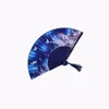 Summer Vintage Folding Bamboo Fan for Party Favor Chinese Style Hand Held Flower Fans Dance Wedding Decor BWB7687