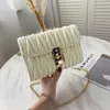 Cross Body Women's Bag Embroidery Sewing Thread Chain Shoulder Messenger Fashion Luxury Designer Leather White Small Purse Evening Bags