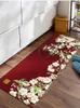 Carpets Kitchen Mat Chinese Style Flower Pattern Bedroom Carpet Waterproof Rugs Bathroom Entrance Anti-skid Door Floor